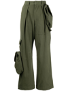 Ader Error Cargo Pants In Green