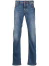 Jacob Cohen Mid-rise Straight Leg Jeans In Blue