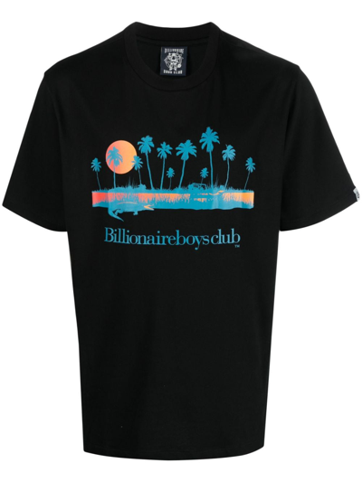 Billionaire Boys Club Logo-print Cotton T-shirt In Black