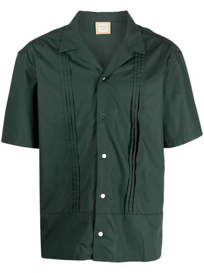 Drôle De Monsieur Green Short Sleeves Cotton Shirt