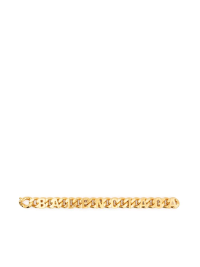 Balenciaga Chain Logo Brass Bracelet In 골드