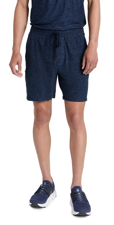 Outdoor Voices Cloud Knit 7 Shorts In Navy