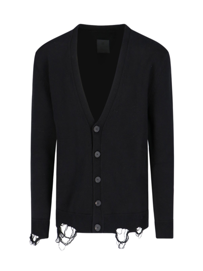 Givenchy Logo Cardigan At The Back In Black  