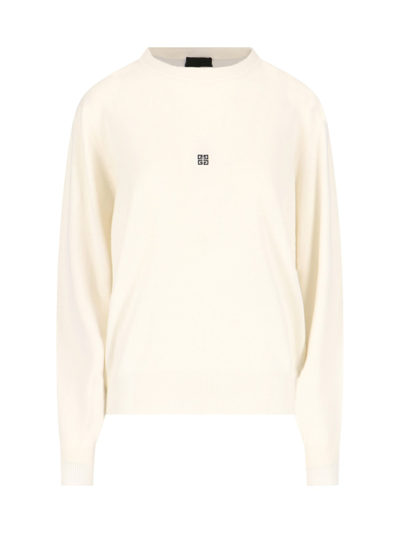 Givenchy Logo Sweater At The Back In White