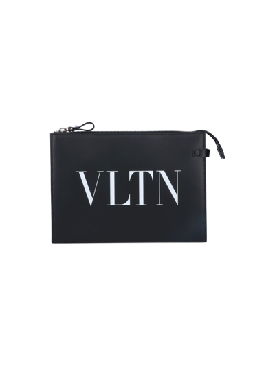 Valentino Garavani "vltn" Pouch In Black  