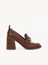 SEE BY CHLOÉ ARYEL PENNY LOAFER BROWN SIZE 10 100% CALF-SKIN LEATHER