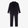 EMPORIO ARMANI BOYS NAVY BLUE WOOL SINGLE-BREASTED SUIT