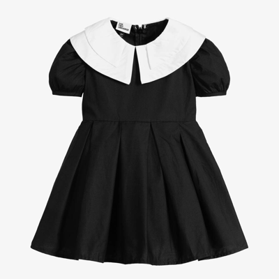 The Tiny Universe Kids' Girls Black Cotton Dress