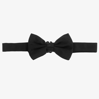 Dolce & Gabbana Kids' Boys Black Silk Bow Tie