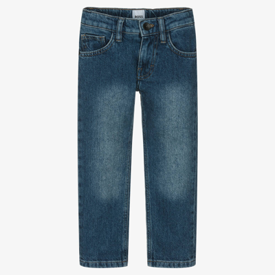 Hugo Boss Kids' Navy Blue Stretch Cotton Denim Boy  Jeans