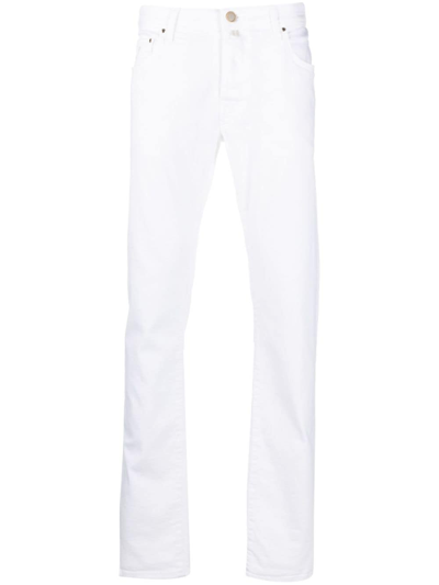Jacob Cohen Mid-rise Slim-fit Jeans In White