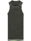 Proenza Schouler White Label Space Dye Ribbed-knit Top In Blau