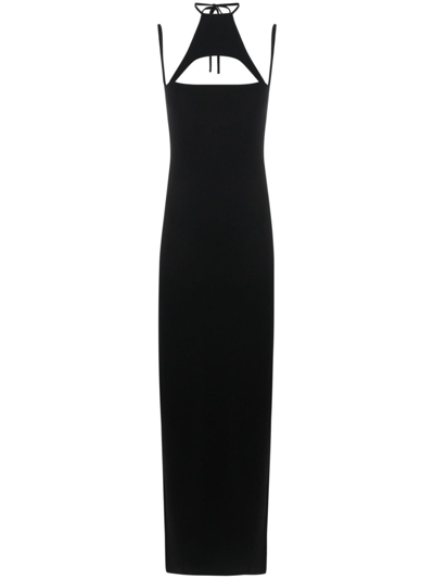 Gauge81 Valrya Cutout Stretch-knit Midi Dress In Black