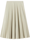PROENZA SCHOULER WHITE LABEL PLEATED FAUX-LEATHER MIDI SKIRT