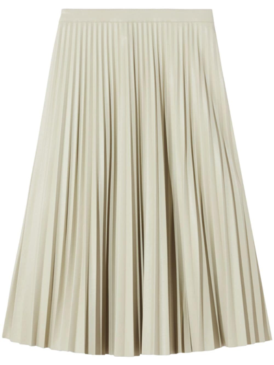 Proenza Schouler White Label Faux Leather Pleated Skirt In Chalk