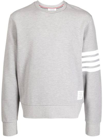 Thom Browne 4-bar Stripe Sweatshirt In Gray