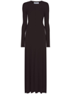 Proenza Schouler White Label Long-sleeve Open Back Jersey Maxi Dress In Black