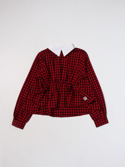 N°21 Kids' Cotton Shirt In Red