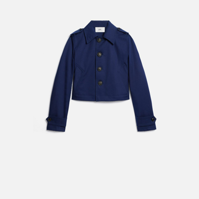 Ami Alexandre Mattiussi Buttoned Cotton Jacket In Blue