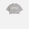 Ami Alexandre Mattiussi Cropped Coeur Sacré T-shirt Grey For Women