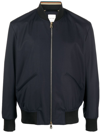 Paul Smith Dark Navy 'storm System' Wool Bomber Jacket Blue In Blue
