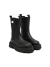 Dolce & Gabbana Logo-plaque Leather Ankle Boots In Black