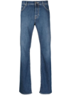 JACOB COHEN LOGO-EMBROIDERED STRAIGHT-LEG JEANS
