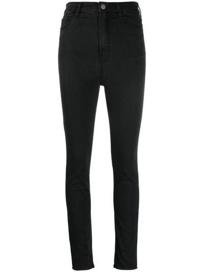 Emporio Armani High-waist Skinny-cut Jeans In Black