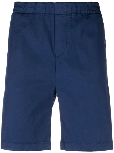 7 For All Mankind Logo-patch Bermuda Shorts In Blue