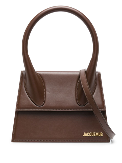 Jacquemus Le Grand Chiquito Lthr Crsbdy In Brown