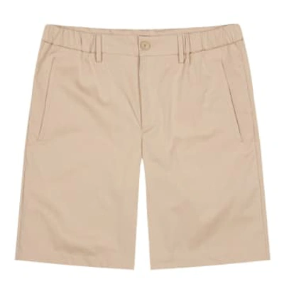 Hugo Boss Slim-fit Shorts In Cotton-blend Poplin In Neturals