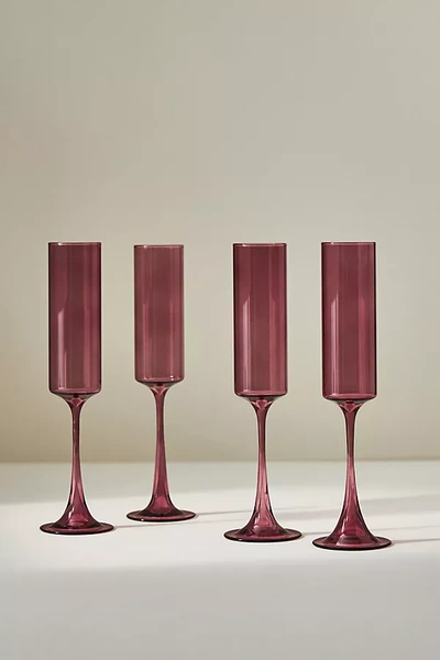 Anthropologie Set Of 4 Morgan Flutes