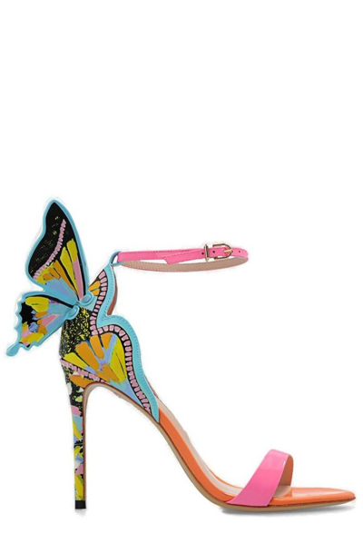 Sophia Webster Chiara Butterfly Patent Leather Stiletto Heels In Pink