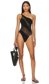 Norma Kamali Snake Mesh Mio In Black