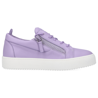Giuseppe Zanotti Low-top Sneakers Kriss Calfskin In Purple