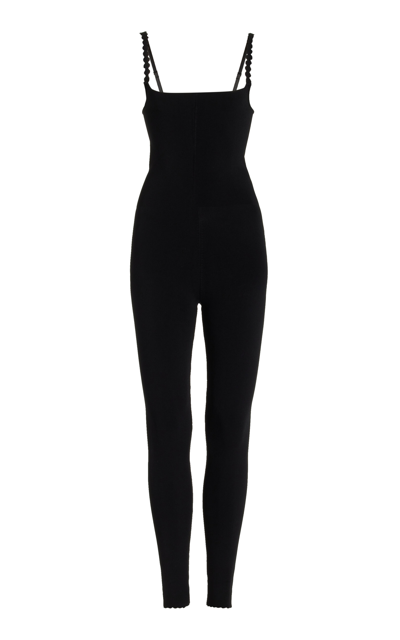Victoria Beckham Square-neck Sleeveless Jumpsuit In Black