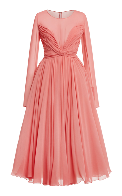 Giambattista Valli Women's Georgette Midi Dress In Pink | ModeSens