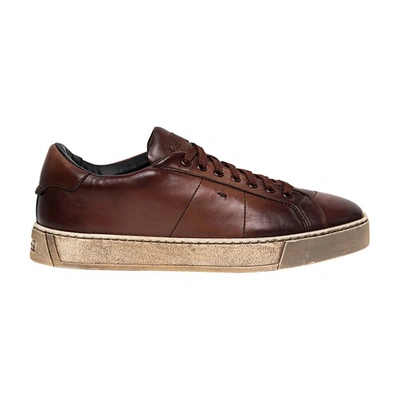 Santoni Leather Sneakers In S50