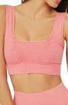Fp Movement Karma Square Neck Sports Bra In Light Red