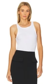 Nili Lotan Coana Ribbed Cotton-jersey Tank Top In White