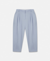 Stella Mccartney Cropped Pleated Trousers In Baby Blue