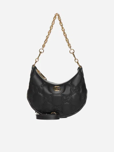 Gucci Gg Matelasse' Leather Mini Bag In Black