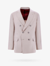 Brunello Cucinelli Notched-lapel Single-breasted Blazer In Beige