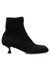 SPORTMAX BLACK FABRIC ANKLE BOOTS,151a35df-3443-4ddc-0fce-063c11fe8f5a