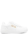 VERSACE JEANS COUTURE WHITE LACE-UP SNEAKERS,8e219633-50b9-0d28-4cbf-d105b9b6bece