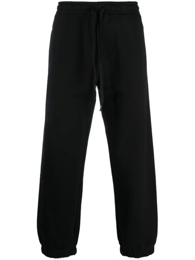 Versace Jeans Couture Pleated Cotton Trousers In Black