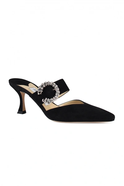 Jimmy Choo Marta 90 Suede Pump In Black