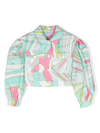 PUCCI JUNIOR ABSTRACT-PRINT CROPPED JACKET