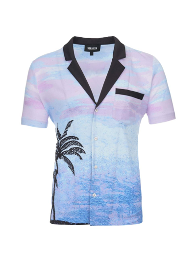 Ser.o.ya Men's Malibu Shirt In Sunrise Palm