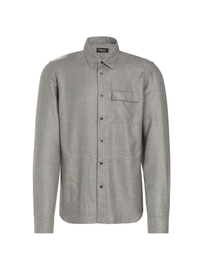 Kiton Men's Buba Cashmere-blend Shirt In Medium Grey